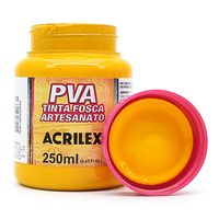 Tinta PVA Fosca para Artesanato 250ml - Acrilex 505 - amarelo ouro