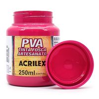 Tinta PVA Fosca para Artesanato 250ml - Acrilex 542 - rosa escuro