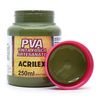 Tinta PVA Fosca para Artesanato 250ml - Acrilex 545 - verde oliva