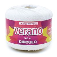 Linha Verano Círculo 50g - Com Elasticidade 8001 branco