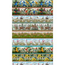 Tecido Estampado para Patchwork - Pantanal : Barrado Pantanal (0,50x1,40)