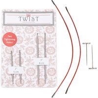 Kit de Agulhas Circulares Intercambiáveis para Tricô Twist Short Combo Finas - Chiaogoo 2,00mm