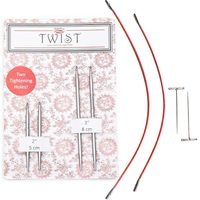 Kit de Agulhas Circulares Intercambiáveis para Tricô Twist Short Combo Finas - Chiaogoo 2,25mm