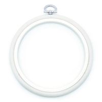 Bastidor Flexível para Bordado Redondo Branco - Nurge 13,5cm