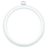 Bastidor Flexível para Bordado Redondo Branco - Nurge 17cm