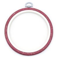 Bastidor Flexível para Bordado Redondo Vermelho - Nurge 13,5cm