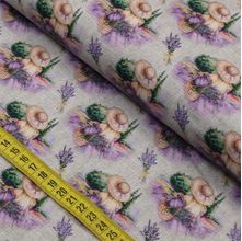 Tecido Estampado para Patchwork - Provence : Camponesas De Lavanda (0,50x1,40)