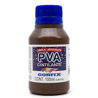 Tinta PVA Cintilante para Artesanato 100ml - Corfix 354 dark chocolate