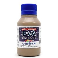 Tinta PVA Cintilante para Artesanato 100ml - Corfix 416 mushrrom