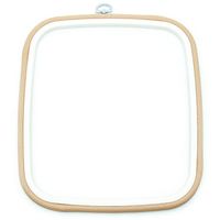 Bastidor Flexível para Bordado Quadrado Bege - Nurge 23,0x25,0 cm