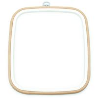 Bastidor Flexível para Bordado Quadrado Bege - Nurge 23,0x25,0 cm