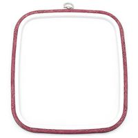 Bastidor Flexível para Bordado Quadrado Vermelho - Nurge 23,0x25,0 cm