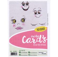 Régua Médio Cards Apliques e Pinturas - Bocas e Olhos