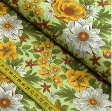 Tecido Estampado para Patchwork - Floral Splendor : Splendor Verde Cana (0,50X1,40)