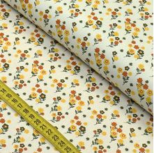 Tecido Estampado para Patchwork - Floral Splendor : Mini Bouquet Creme (0,50X1,40)