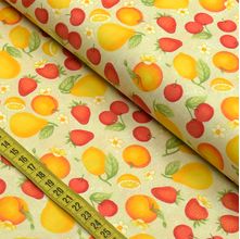 Tecido Estampado Para Patchwork - Frutas Realistas 430218 Cor 2644 (0,50X1,40)