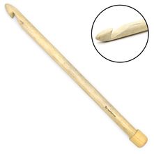 Agulha para Crochê Tunisiano de Madeira - 36cm @pragentemiuda