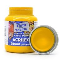 Tinta para Tecido Acrilex Fosca 250ml 505 - amarelo ouro