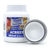 Tinta para Tecido Acrilex Fosca 250ml 519 - branco