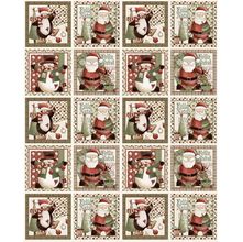 Tecido Estampado para Patchwork - Natal Encantado : Blocos Natal (0,60x1,40)