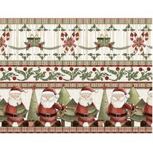 Tecido Estampado para Patchwork - Natal Encantado : Barrado Natal (0,50x1,40)