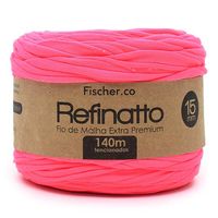 Fio de Malha Fischer Refinatto Cores Especiais 15mm - 140 Metros 1080 rosa neon especial