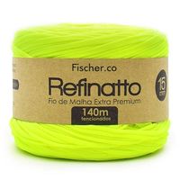 Fio de Malha Fischer Refinatto Cores Especiais 15mm - 140 Metros 1081 amarelo neon especial