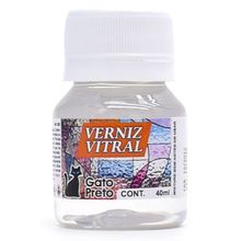 Verniz Vitral Incolor Gato Preto - 40ml