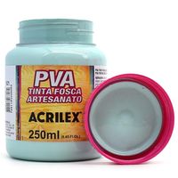 Tinta PVA Fosca para Artesanato 250ml - Acrilex 821 - verde água