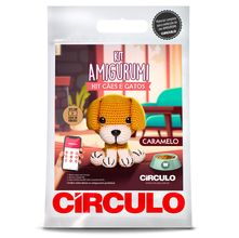 Kit Amigurumi Cães e Gatos Círculo - Caramelo