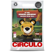 Kit Meu Primeiro Amigurumi Bicho Bola Círculo - Tigre