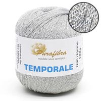 Linha Temporale 100g - Viscose com Fio Metálico 2001 prata/lurex prata