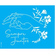Stencil Opa 20 x 25 cm - Amor Sempre Juntos - 3434