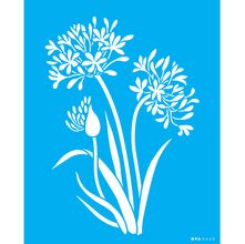 Stencil Opa 20 x 25 cm - Flor Agapanthus - 3440