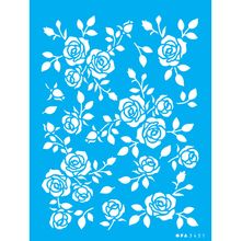 Stencil Opa 15 x 20 cm - Estamparia Floral Rosas - 3431