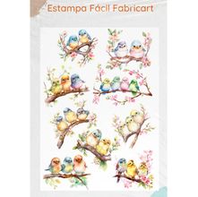 Estampa Fácil Fabricart - Passarinhos