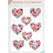 Estampa Fácil Fabricart - Buque De Corações