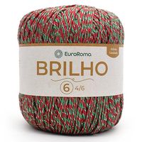 Barbante EuroRoma Brilho Especial Natal 400g 5030 - prata