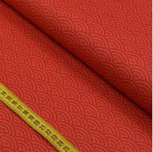 Tecido Estampado para Patchwork - Art Nouveau : Ondas Fundo Vermelho (0,50x1,40)