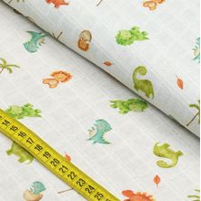 Tecido Fralda Estampada - Dinos Baby (0,50x0,75)