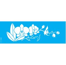 Stencil Opa 10 x 30 cm - Flores Orquidea Phalaenopsis - 3461