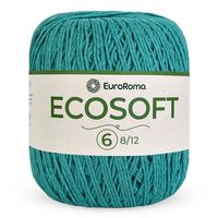 Barbante Ecosoft EuroRoma nº06 422g 810 verde água escuro