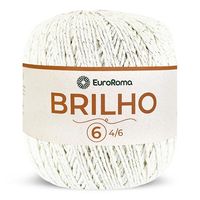 Barbante EuroRoma Brilho Prata 400g 100 cru