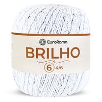 Barbante EuroRoma Brilho Prata 400g 200 branco