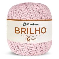 Barbante EuroRoma Brilho Prata 400g 510 rosa bebê