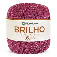 Barbante EuroRoma Brilho Prata 400g 1050 bordô