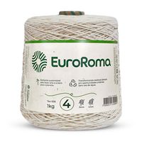 Barbante EuroRoma Cru 1kg 4/4 - 4 fios - 1525m