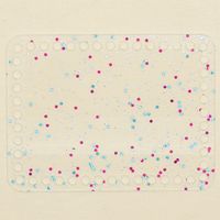 Base Acrílica Retangular Decorada para Crochê - 20x15cm 66 - pink/azul