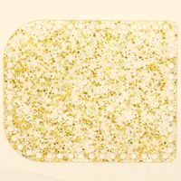 Base Acrílica Retangular Decorada para Crochê - 22x18cm 53 - dourado