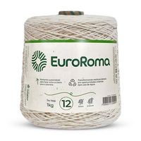 Barbante EuroRoma Cru 1kg 4/12 - 12 fios - 508m